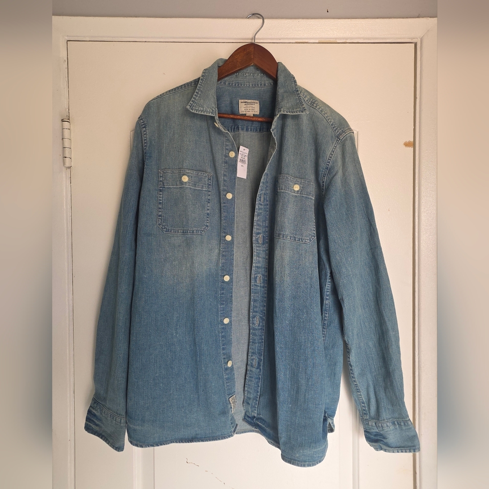 Men's American Eagle Large Denim Shirt Blue New Flex